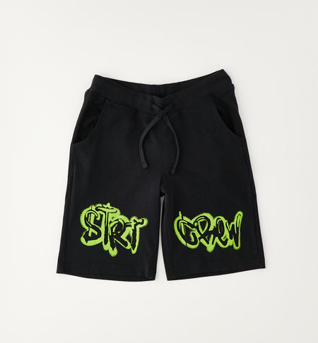 Bermuda Street Style Graffiti Nero