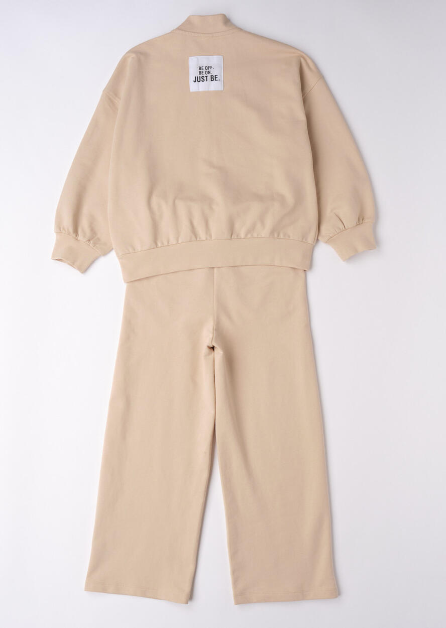 Tuta Comfy Chic Beige Sabbia Garzato